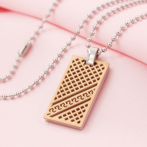 Groothandel roestvrijstalen tweekleurige dog tag hanger ketting