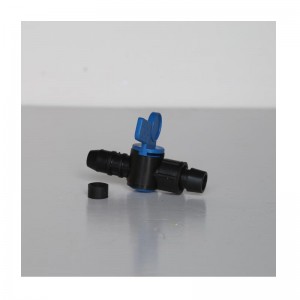 Een afsluitklep met een rubberen ring.