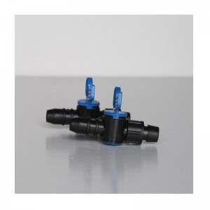 Een afsluitklep met een rubberen ring.