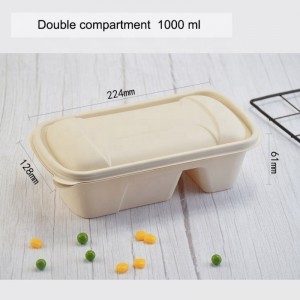 Verpakking van biologisch afbreekbare lunchtrommels voor milieuvriendelijke maïszetmeelproducten die biologisch afbreekbaar zijn voor voedselopslag