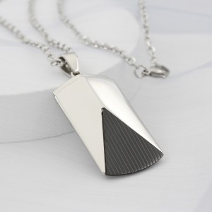 Pijl van roestvrij staal Twee tonen Zwarte Plating Necklace Goede gift voor echtgenoot vriend