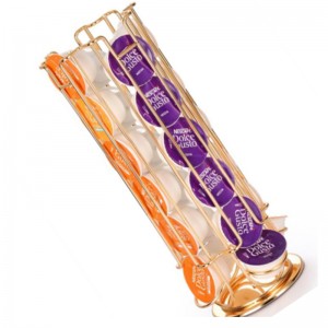 TMJ PP-582 360 graden roterende metalen basis koffiebonen peulen station koffiecapsules display stand