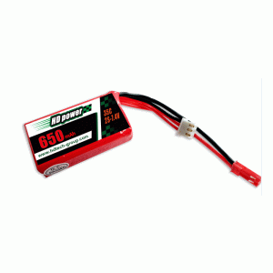 HD POWER 650 mAh 35C 2S 7,4 V lipo-batterij