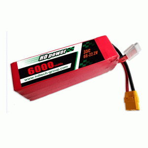 HDPOWER 6000 mAh 35C 6S 22,2 V lipo-batterij