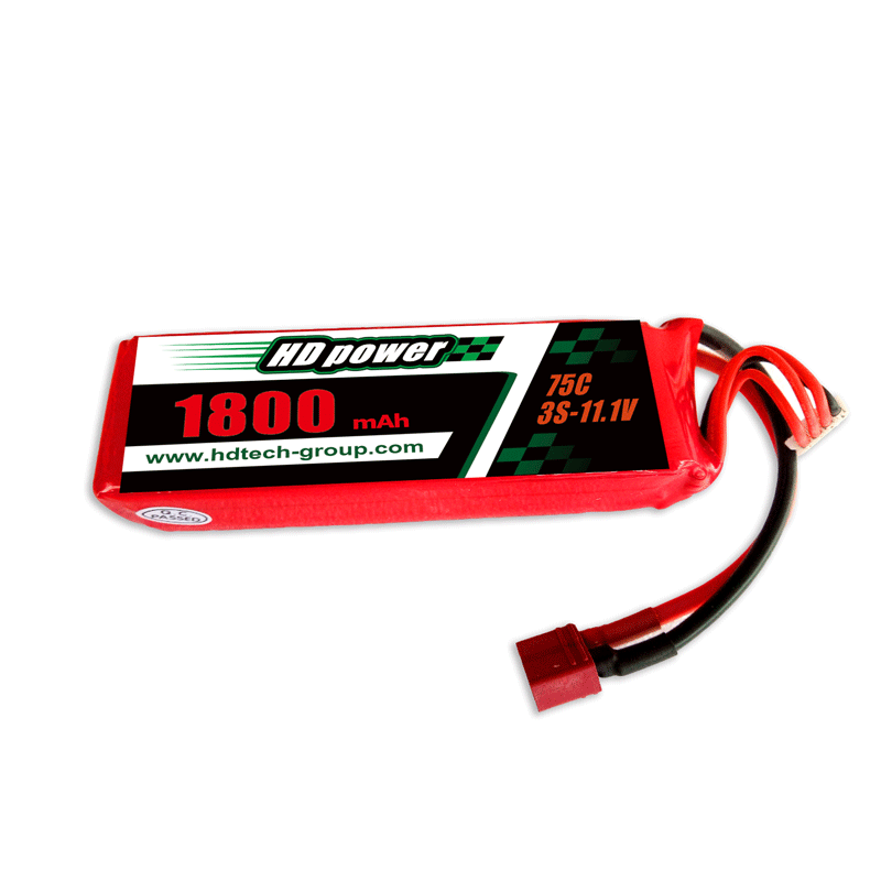 HD POWER 1800mAh 75C 3S 11.1V lipo batterij