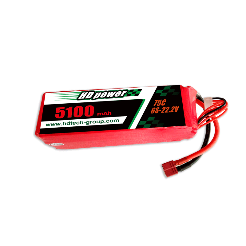 HD POWER 5100 mAh 75C 6S 22,2 V lipo-batterij