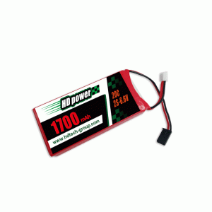 HD POWER 1700mAh 20C 2S 6,6V LiFe-batterij voor ontvanger en zender