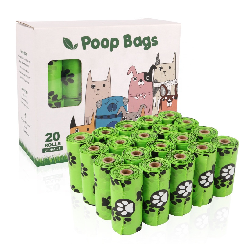 Biologisch afbreekbare Poo Dog Bag Pet Cat Waste Poep Clean Pick Up Garbage Bags Environmental package