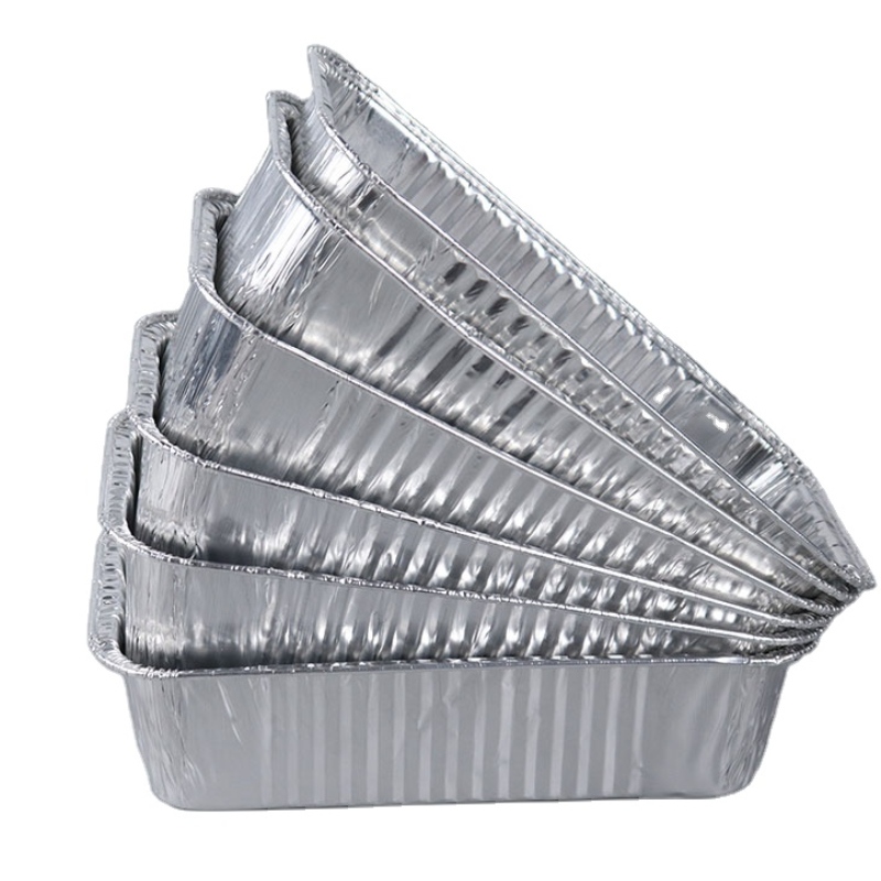 Food Container Aluminum Foil gebruiken met Lid biologisch afbreekbare microgolfaluminiumfolie voedselverpakking