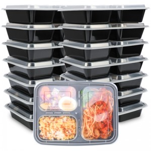 Wegwerp Ronde PP Plastic Voedsel Levering Container Container Plastic Opslag Verpakking Lunchbox Met Cover