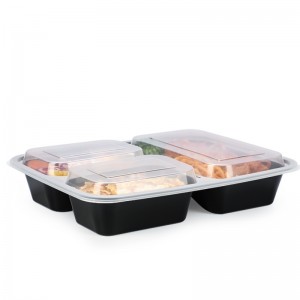 Eco-vriendelijke verpakking van groenten en fruit meenemen veilige wegwerpplastic voedselcontainer