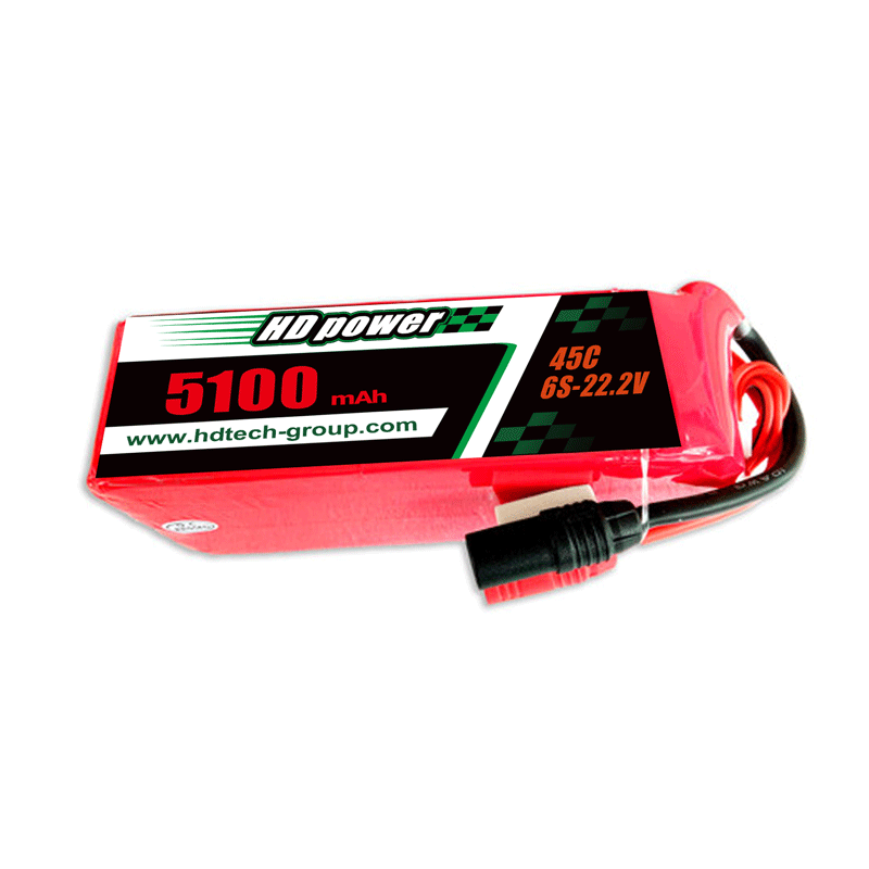 HD POWER 500mAh 45C 6S 22.2V lipo batterij