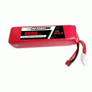 HD POWER 8000 mAh 6S 35C 22,2 V voor UAV