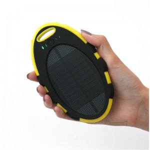 Portable Solar Power Bank 4000mAh Mobiele zonne-energie oplader Dubbele USB-poorten