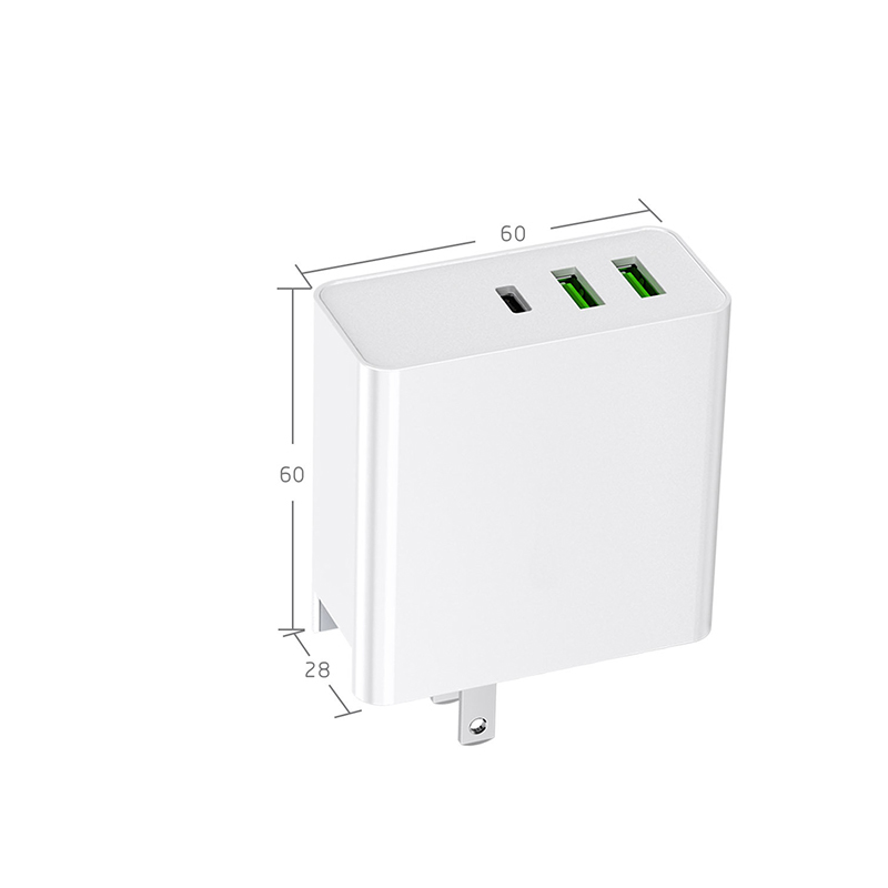 65 W PD USB Type C Power Delivery Multi-poort wandoplader