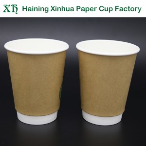 Enkele dubbelwandige pure kraft koffiekop