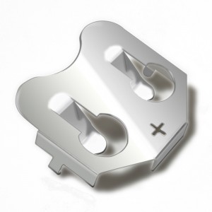 Metalen CR2032 bronzennikkelplaat batterijcontact 2032 batterijhoudernaar printplaat