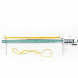 Fabriek aangepastnatuurlijk rubber geel transparant hoge elasticiteit sterke taaiheid anti-aging industriële rubberen band