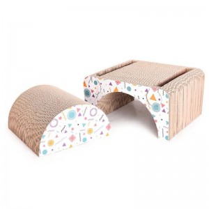 Combinatie van vierkante kruk en katten grijpen board