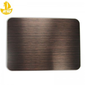 Geborsteld koper platednr. 1