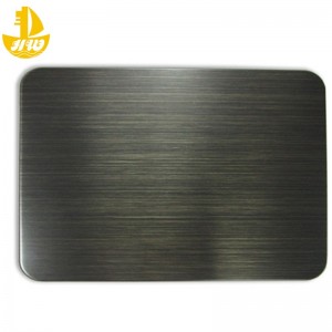 Geborsteld koper platednr. 2