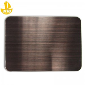 Geborsteld koper platednr. 2