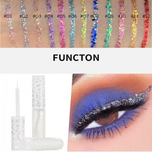 Kleurrijke heldere flash-cosmetica langdurige glitter eyeliner