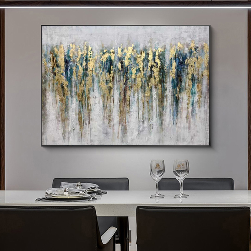 Handgeschilderde woonkamer kunst houten frames abstracte olie canvas schilderij