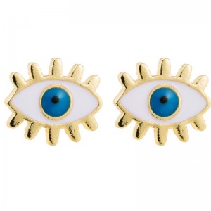 Europese en Amerikaanse grensoverschrijdende mode vrouwelijke koperen druipende eenvoudige oorbellen duivel \\\\ \'s oog oorbellen ins Japanse Koreaanse versie van oorbellen