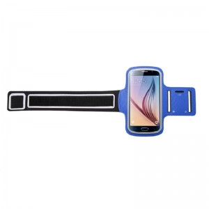 Eco-vriendelijke Moderne Running Jogging LED Armband Elastische Sport Telefoon Armband PU Lederen Mobiele Telefoon Armtas