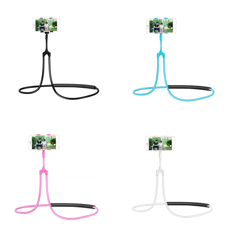 Flexibele Mobiele Telefoonhouder Opknoping Hals Lazy Necklace Bracket Bed 360 Graden Phones Houder Stand voor iPhone Xiaomi Huawei