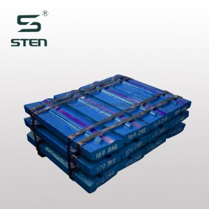 Rubberen Master RM50, RM60, RM80, RM120 Impact Crusher Bars, blaasbars Hoge chroom, Matensiet en keramische inserts