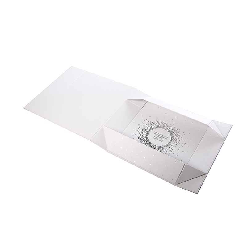 Gepersonaliseerde flap vouwen luxe aangepaste witte kraftpapier kartonnen keepsake magnetische geschenkdoos