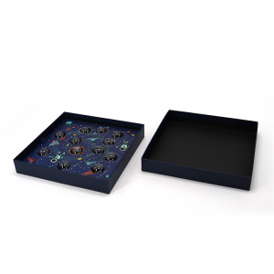 Aangepast roze deksel en basis luxe valentines haar kartonnen papier geschenkdoos