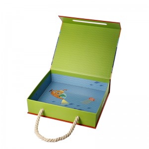 Groothandel aangepaste logo gerecycled speelgoed puzzel karton magnetische flap geschenkverpakkingsdoos met handvat