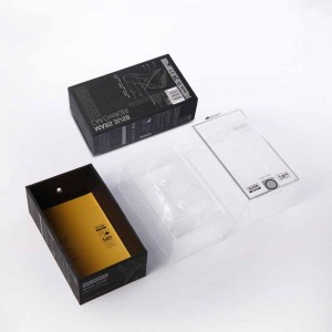 Afdrukken Pet Venster Autolader USB-kabelbox Luxe Zwarte USB-verpakkingsdozen