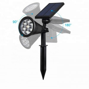 7 kleuren transformatie sensor waterdicht gemonteerd outdoor hek wand draagbare zonne-energie oplaadbare outdoor tuinlamp