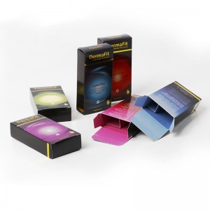 Fabriek aangepaste kleur papier verpakking afdrukken geplooide einddozen