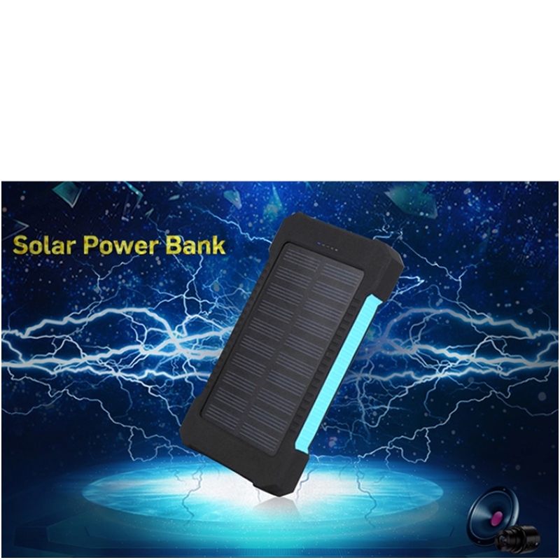 Solar Power Bank Dual USB Power Bank 20000mAh Waterdichte batterijlader Extern draagbaar zonnepaneel met LED-licht