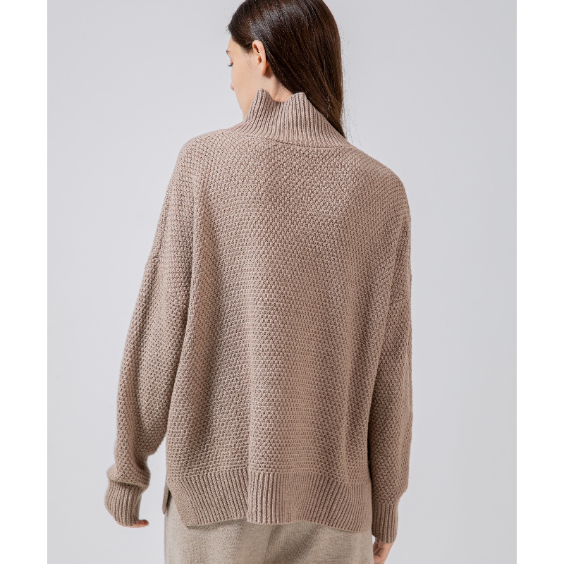 Losse, eenvoudige, casual en stijlvolle Australische wollen trui-top die bij alles komt 65001#