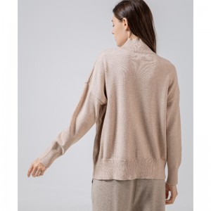 Modieuze trend Casual Joker Foundation High Neck Knit Split Single Top 68038#