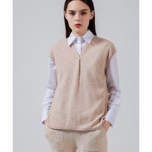 Tidal Fashion Simple Recreatie Joker Basic Breien Klein V-hals Vest 68053#