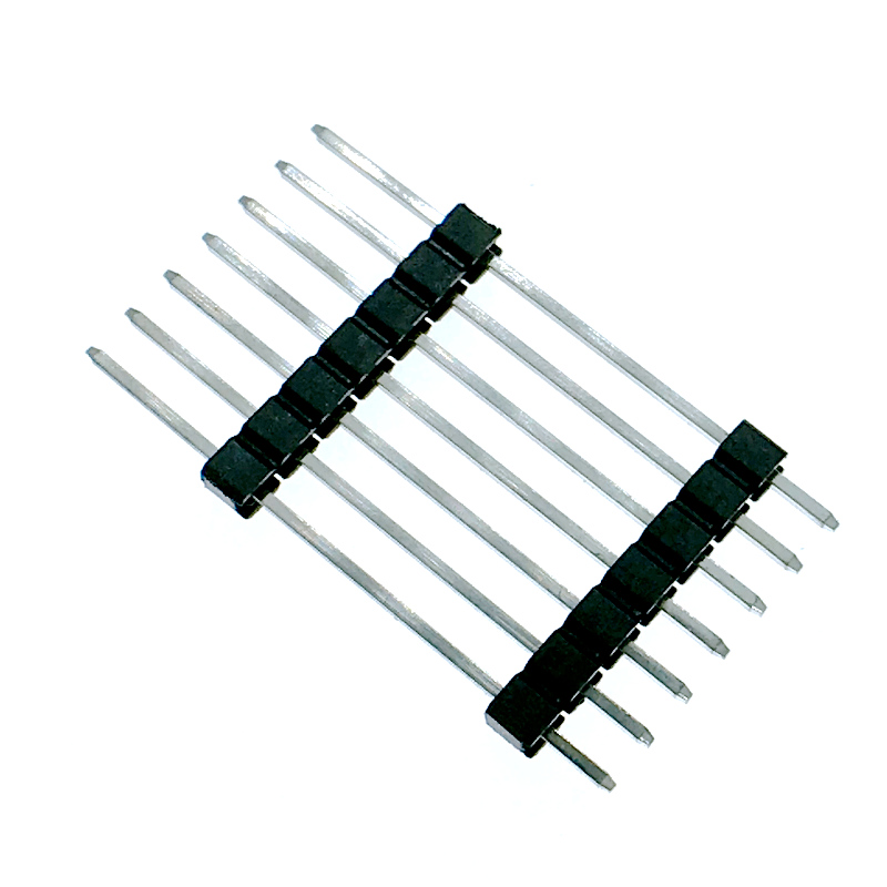 2.54mm 1x7P 180 ° DIP Single Row Dubbele Plastic PIN-kopbal 3mm-13mm-6mm