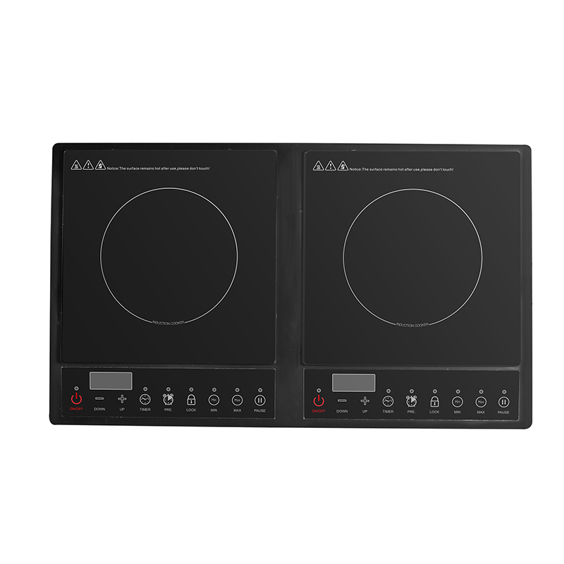 China Fabrikant Hoge kwaliteit Draagbare elektrische kookplaten Dubbele inductiekookplaat 2 Burner ISO9001 BSCI