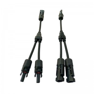 Solar Photovoltaic Connector Y type 2 filiaal één tot twee combiner waterdichte mannelijke en vrouwelijke zonnepaneel kabelconnector