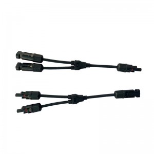 Solar Photovoltaic Connector Y type 2 filiaal één tot twee combiner waterdichte mannelijke en vrouwelijke zonnepaneel kabelconnector