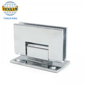 Hoogwaardige precisie cast dikke zinklegering 304 afgeschuinde badkamer 90 graden glazen scharnierende deur clip