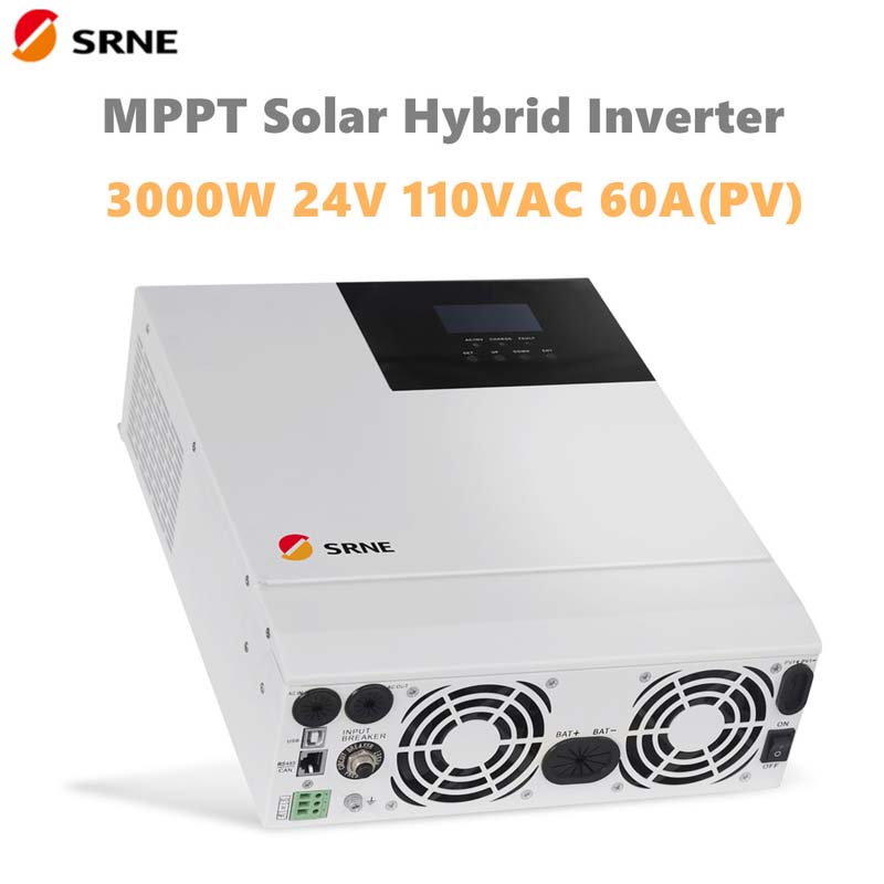 SRE 3000W All-in-One MPPT Hybride Solar Inverter 24 V 110VAC PURE SINE WAVE MAX 100V 60A 50HZ 60Hz Off-Grid CHARGE INVERTER