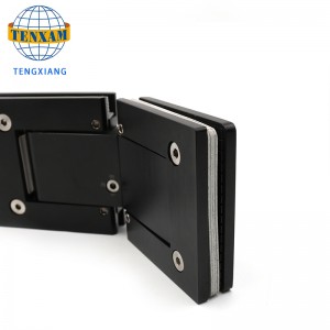 Hot Koop 135 graden 304 SS matte zwarte douche glazen deuren scharnieren