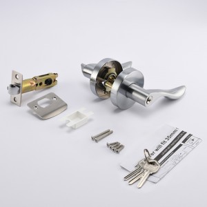 R7835 Entry Satin Chrome deurgreep sloten met sleutels, toegangsgolfvorm Deurhendel